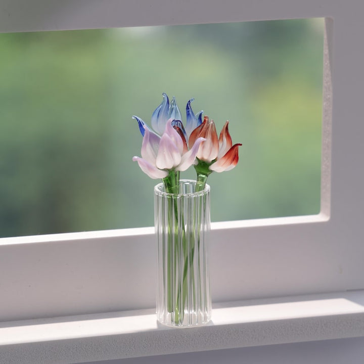 Glass Gladiolus Flower, Aug Birth Month Flower, Hand Blown Spring – Birthday Gift for Her, Mother's Day Gift