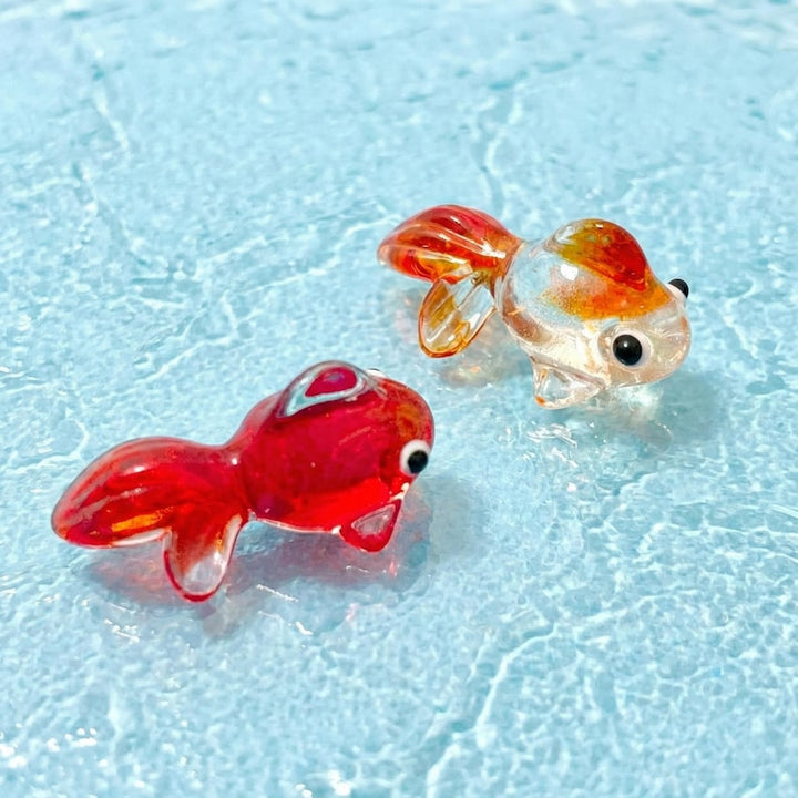 Handmade Glass Blown Koi Fish Figurine, Whimsical Lampwork Glass Art – Handmade Gift for Her