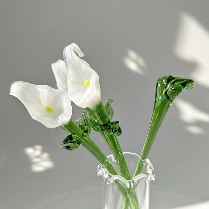 Glass Lily Bouquet, Lampwork Flower Sculpture, Handmade Floral – Birthday Gift for Her, Mother's Day Gift