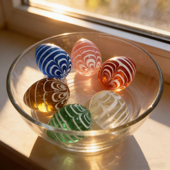 Handmade Glass Easter Eggs, Colorful Art Glass Egg Decor, Glass Eggs – Handmade Gift