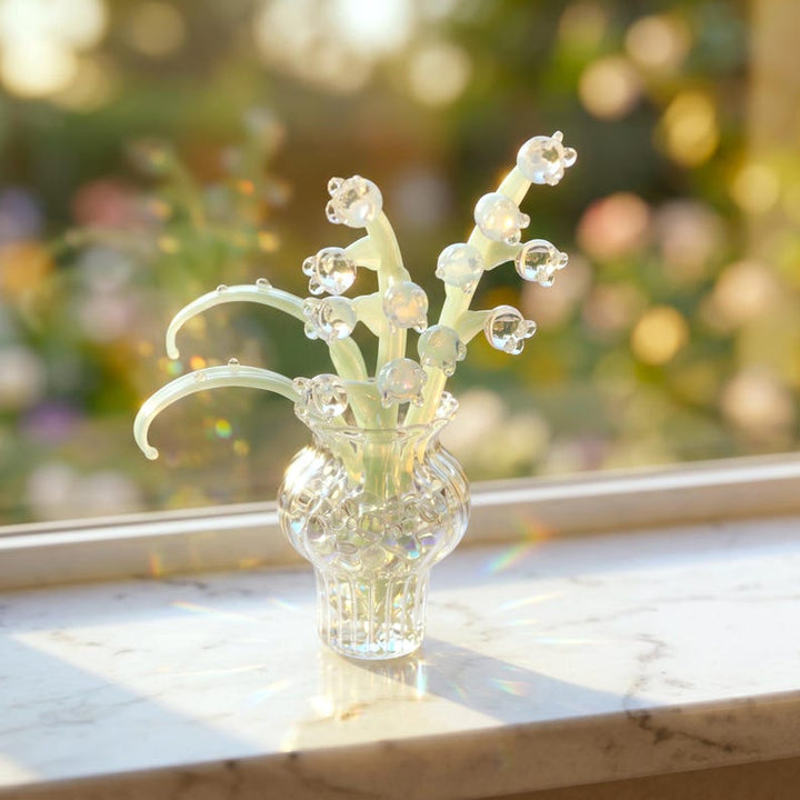 Handblown Glass Lily of the Valley for Mother's Day, Elegant Floral – Handmade Gift