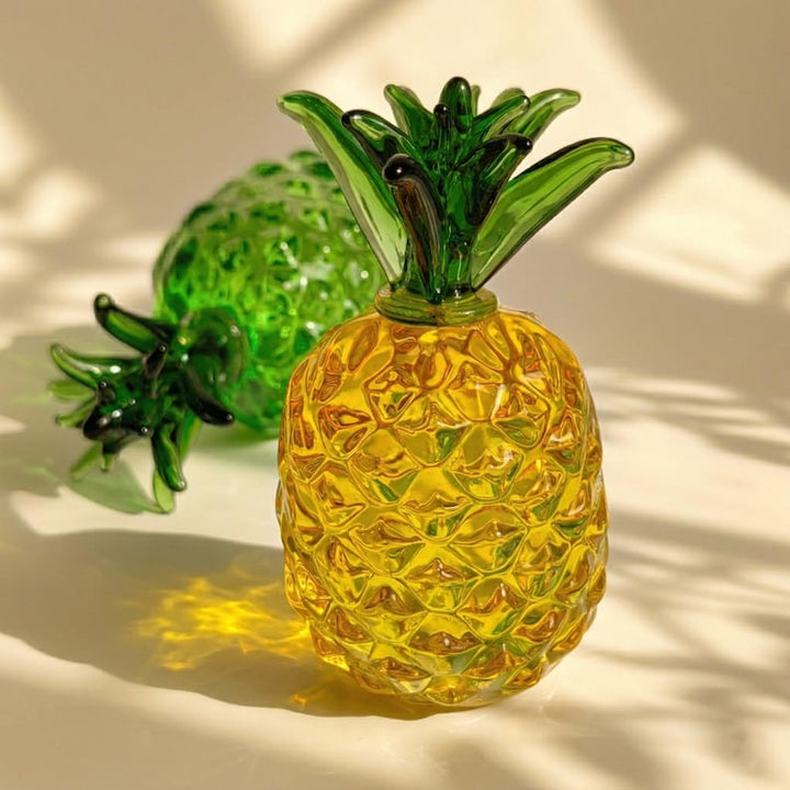 Handmade Glass Pineapple Suncatcher, Tropical Summer Home Decor, – Handmade Gift