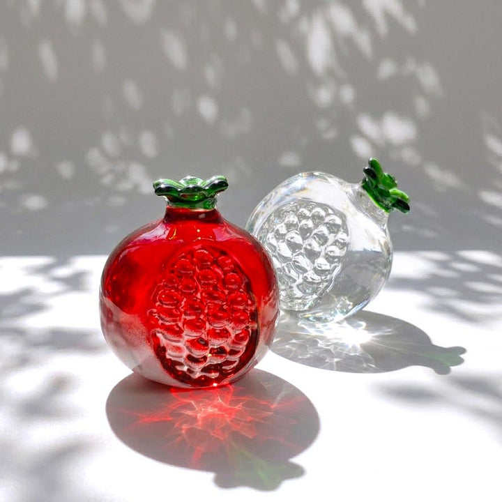 Handmade Glass Pomegranate for New Home Decor, Faux Fruit for Table – Handmade Gift