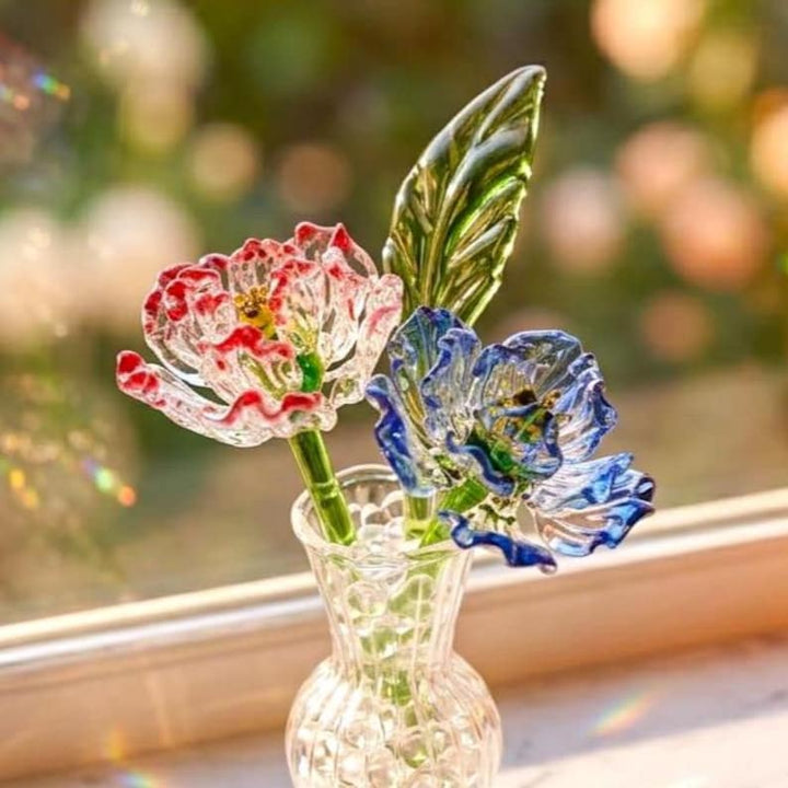 Radiant Blown Glass Peony Bouquet for Mother's Day, Romantic Floral – Birthday Gift for Her, Mother's Day Gift