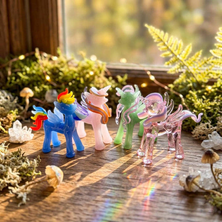 Handmade Glass Unicorn Figurine, Tiny Lampwork Horse Collectible for – Handmade Gift for Her