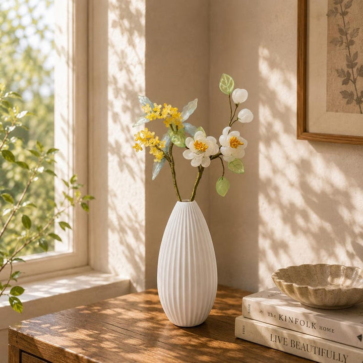Glass Flower Arrangement, Handmade Forever Flower Branches