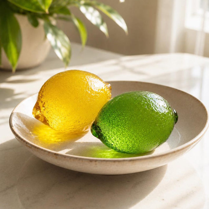 Realistic Glass Lemen & Lime Decor for Dinning Room, Minimalist – Handmade Gift