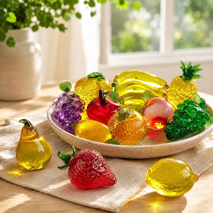 Handmade Glass Fruit Figurine for Kitchen Table Decor, Sunlit Window – Handmade Gift for Her